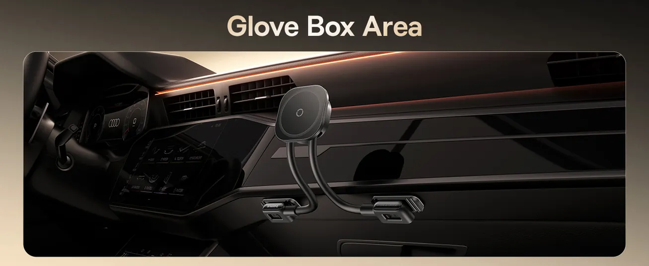 حامل سيارة مغناطيسي Baseus PrimeTrip C03s بذراع مزدوج وقوة 20N – أسود كوني