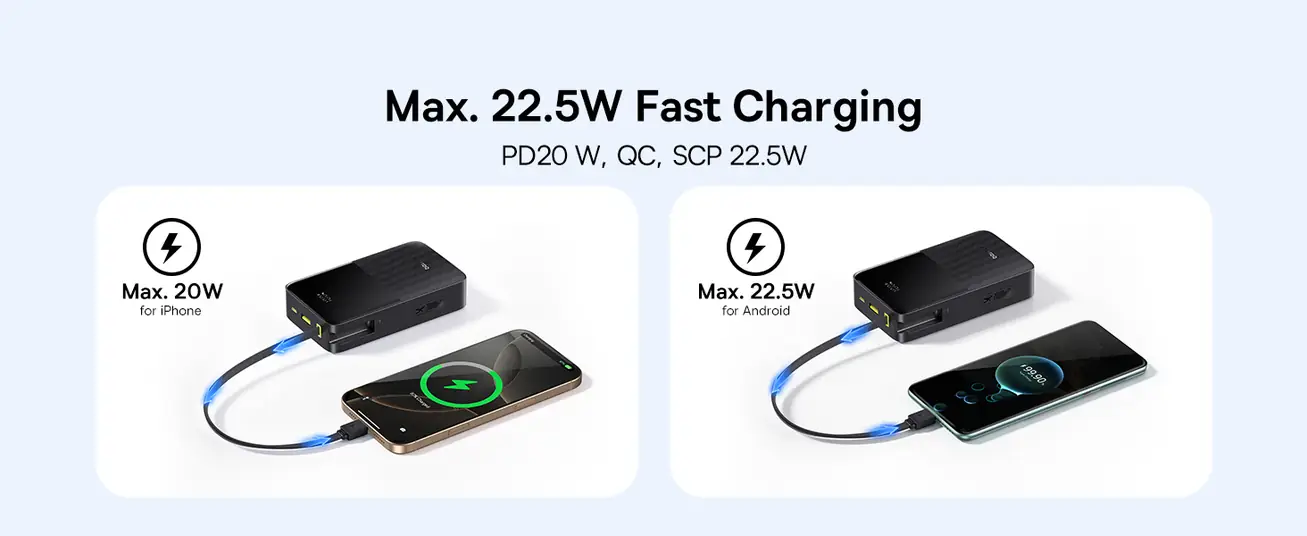 باور بانك Baseus EnerFill Bipow2 Pro 20000mAh بكابل USB