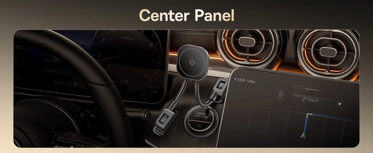 حامل سيارة مغناطيسي Baseus PrimeTrip C03s بذراع مزدوج وقوة 20N – أسود كوني