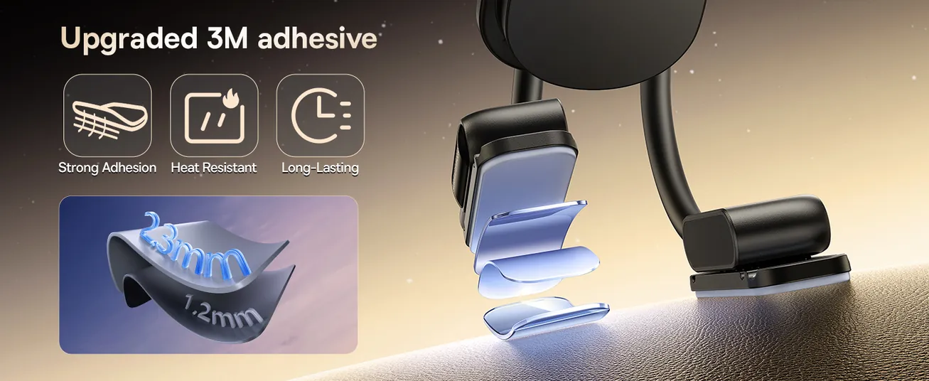 حامل سيارة مغناطيسي Baseus PrimeTrip C03s بذراع مزدوج وقوة 20N – أسود كوني