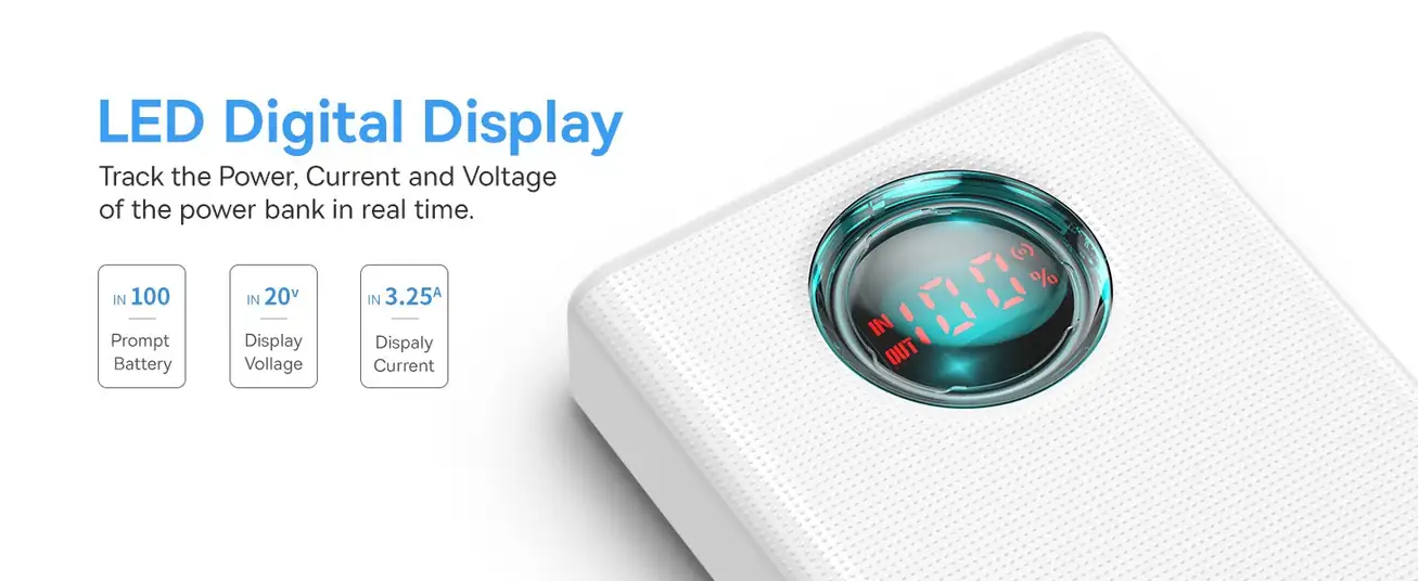 Baseus Amblight Digital Display Quick Charge Power Bank 30000mAh 65W