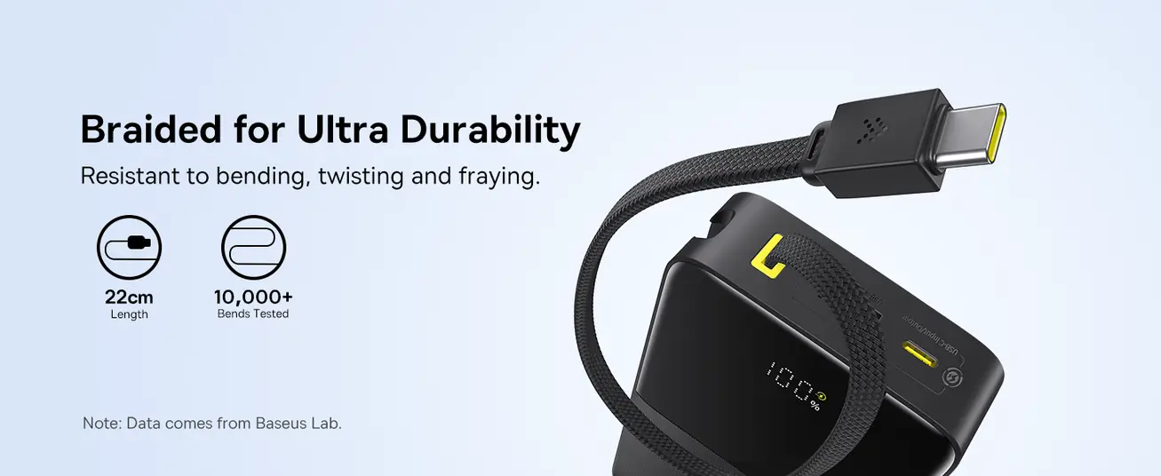 باور بانك Baseus EnerFill Bipow2 Pro 20000mAh بكابل USB