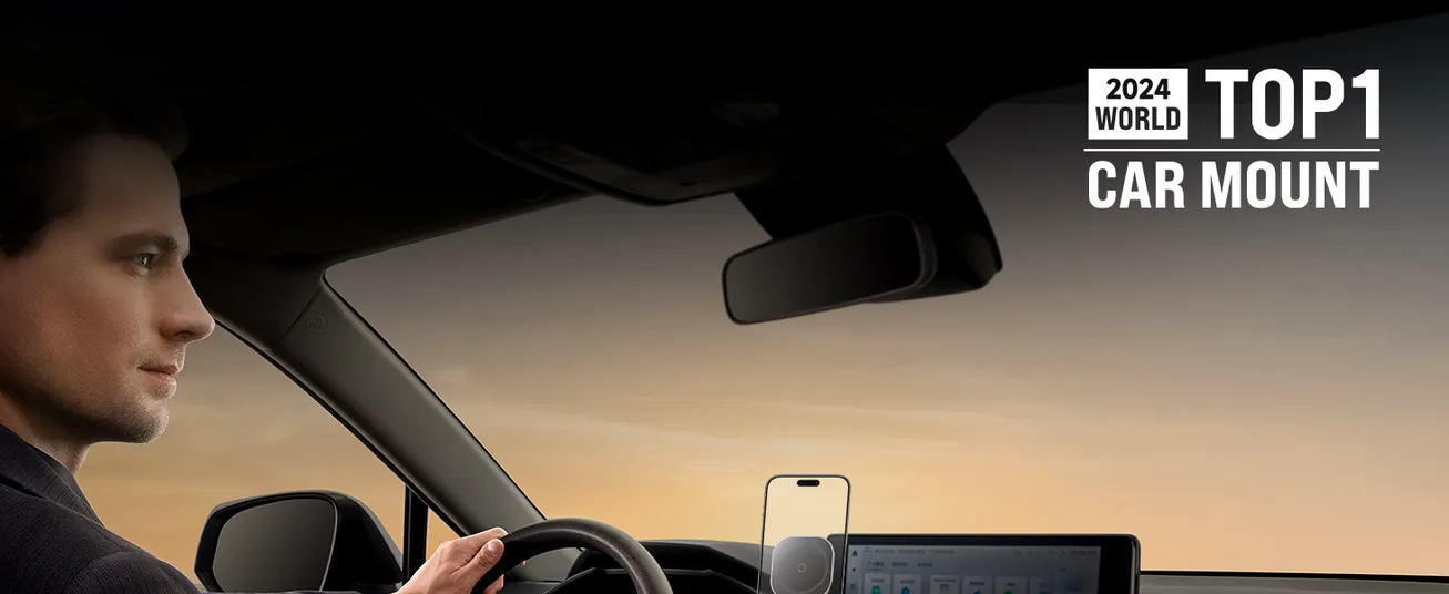 حامل سيارة مغناطيسي Baseus PrimeTrip C03s بذراع مزدوج وقوة 20N – أسود كوني