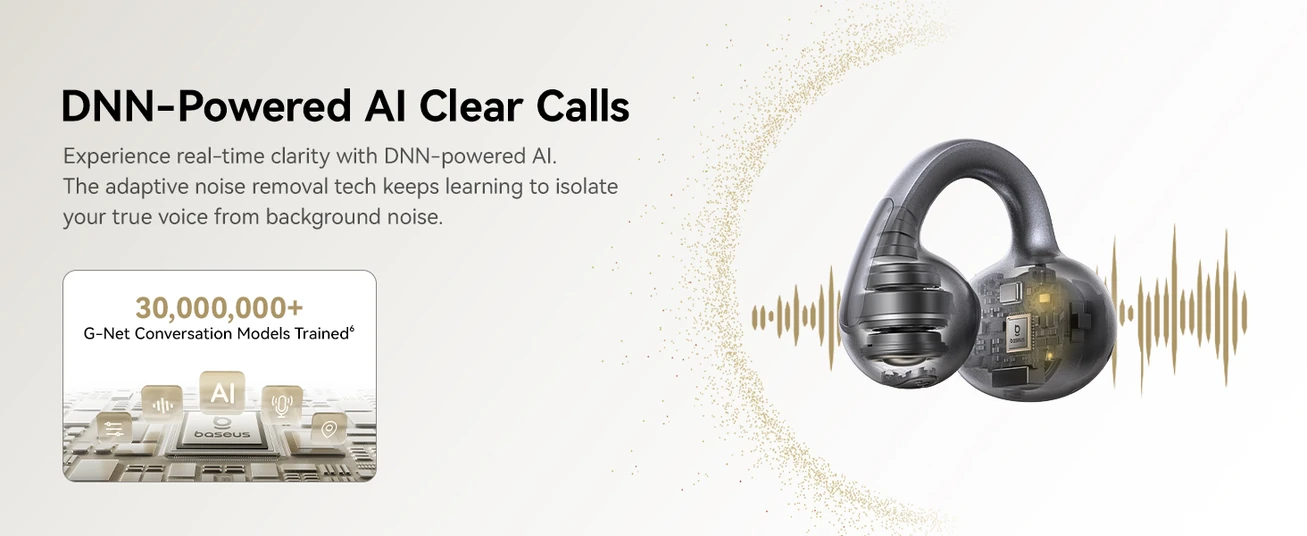 سماعات بيسوس بوي MC1 برو لاسلكية مفتوحة الأذن بلوتوث 6.0 صوت Hi