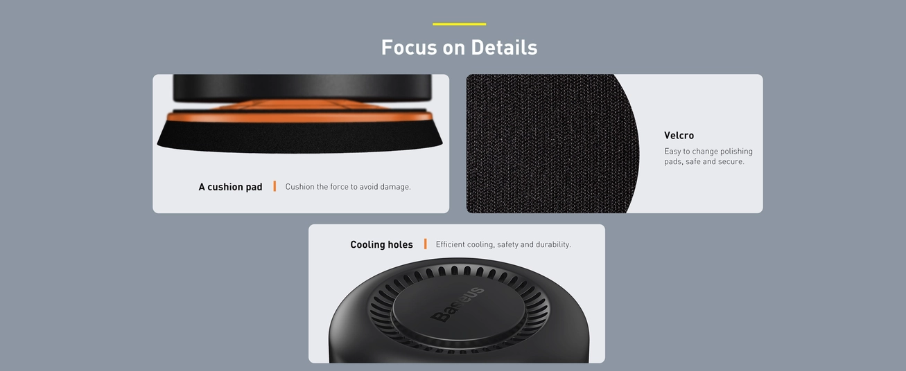 ماكينة تلميع كهربائية لاسلكية من باسيوس، 30 وات، 4000 مللي أمبير، لون أسود