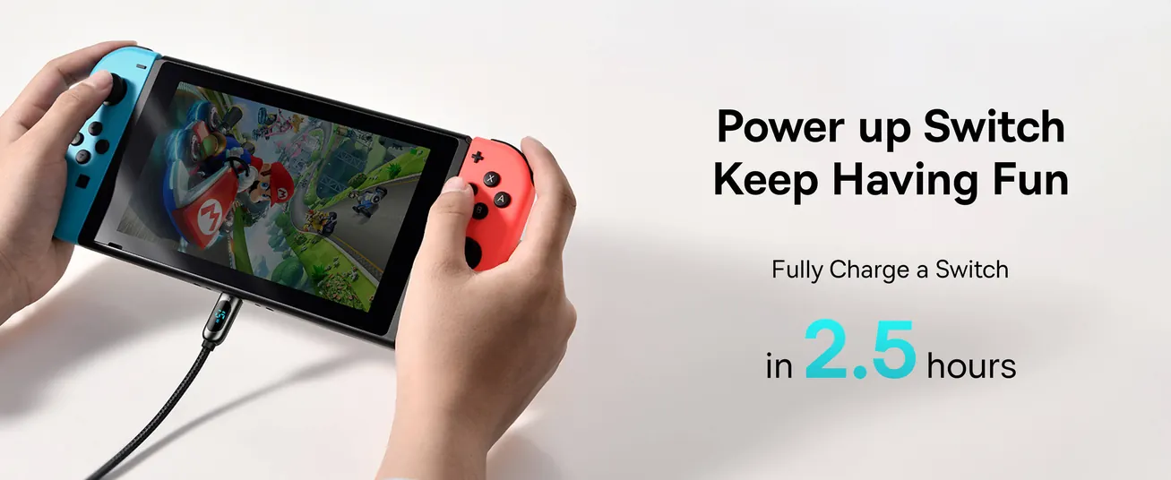 كابل بيانات شحن سريع مع شاشة LED Baseus Type