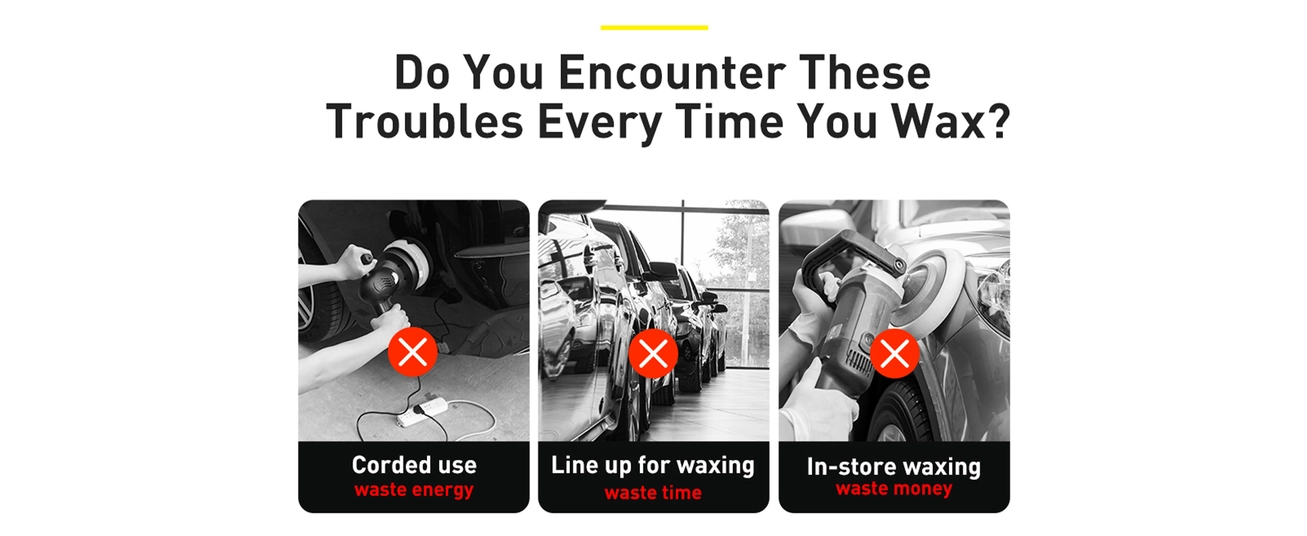 ماكينة تلميع كهربائية لاسلكية من باسيوس، 30 وات، 4000 مللي أمبير، لون أسود