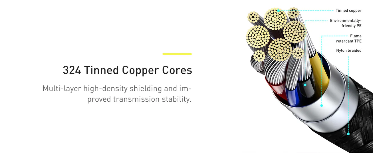 كابل بيانات شحن سريع مع شاشة LED Baseus Type