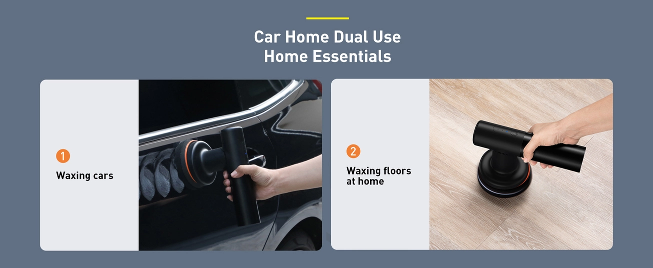 ماكينة تلميع كهربائية لاسلكية من باسيوس، 30 وات، 4000 مللي أمبير، لون أسود