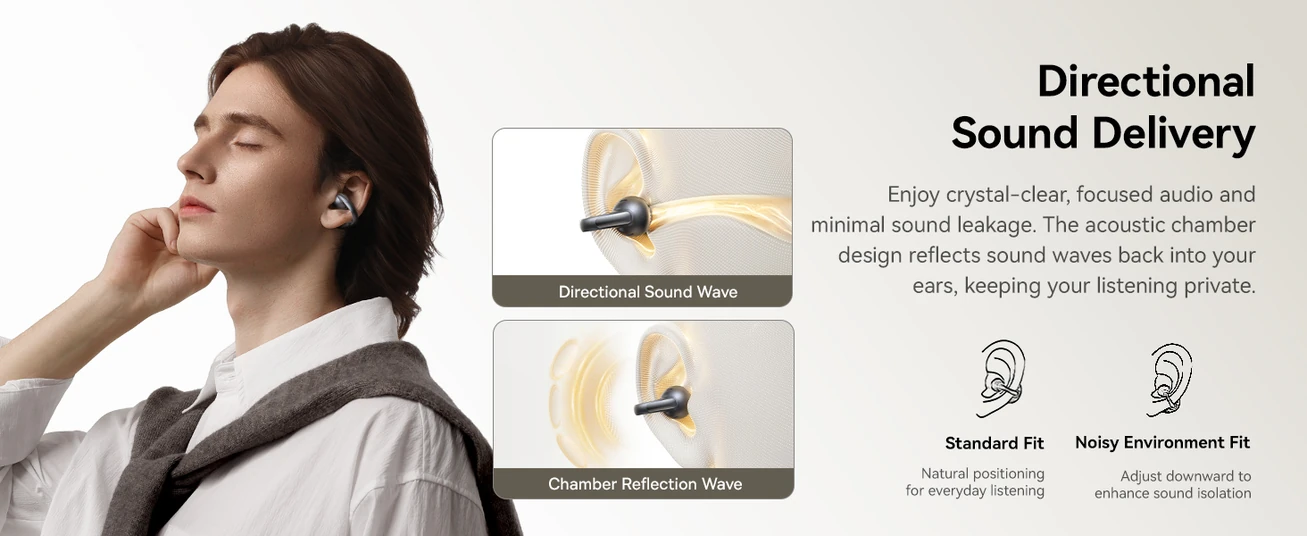 سماعات بيسوس بوي MC1 برو لاسلكية مفتوحة الأذن بلوتوث 6.0 صوت Hi