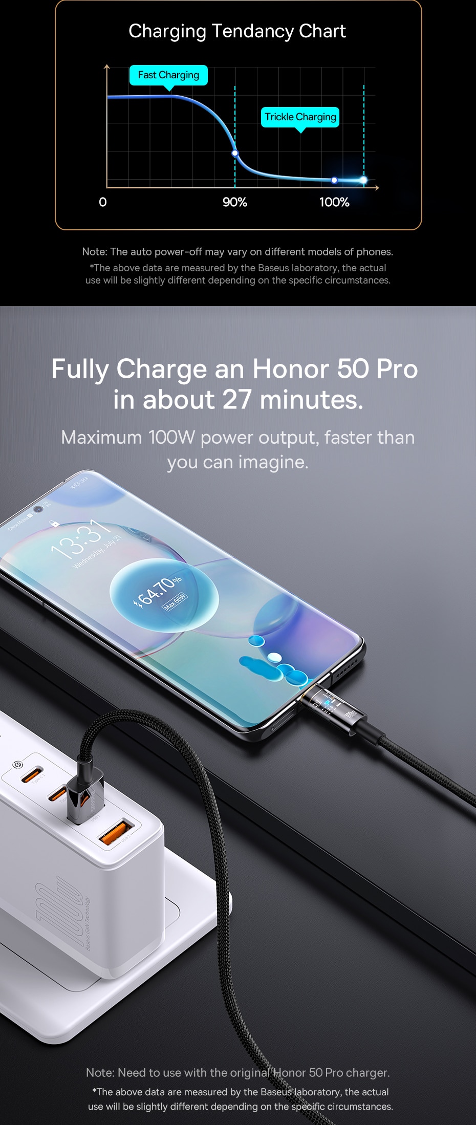 كابل Baseus USB C 100W 6A شحن سريع كابل بيانات من النوع C مضاد للانحناء لهاتف Huawei Xiaomi Samsung 1M