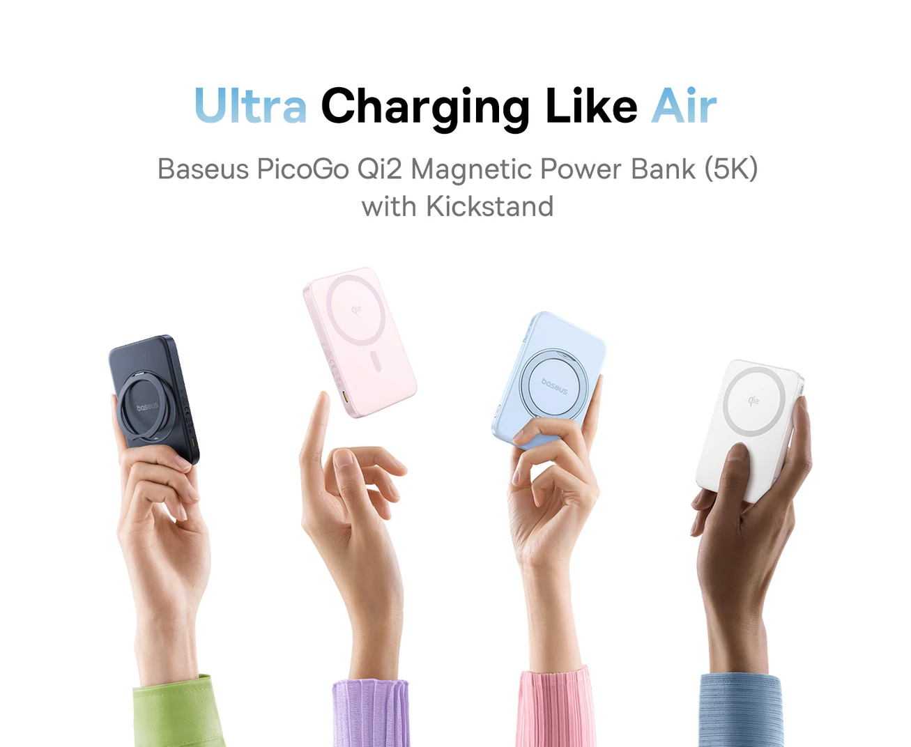 Baseus PicoGo Qi2 5000mAh Magnetic Wireless Power Bank, 20W Ultra