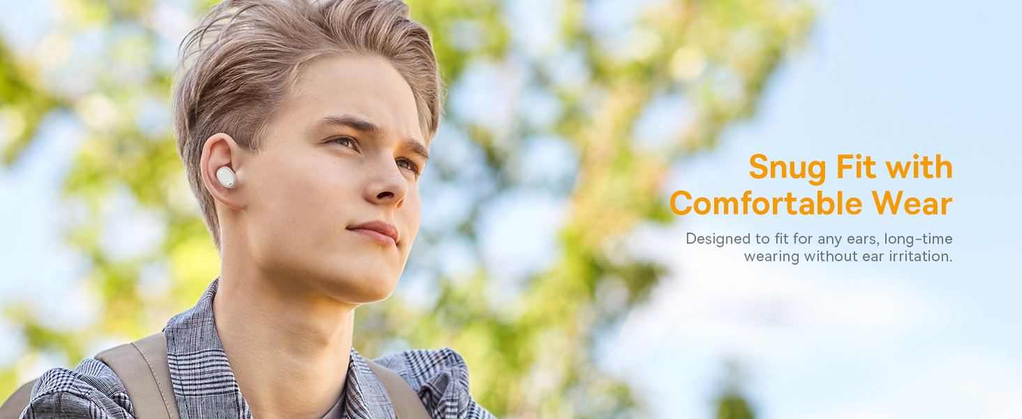 سماعات أذن Baseus Bowie EZ10 True اللاسلكية باللون الأبيض