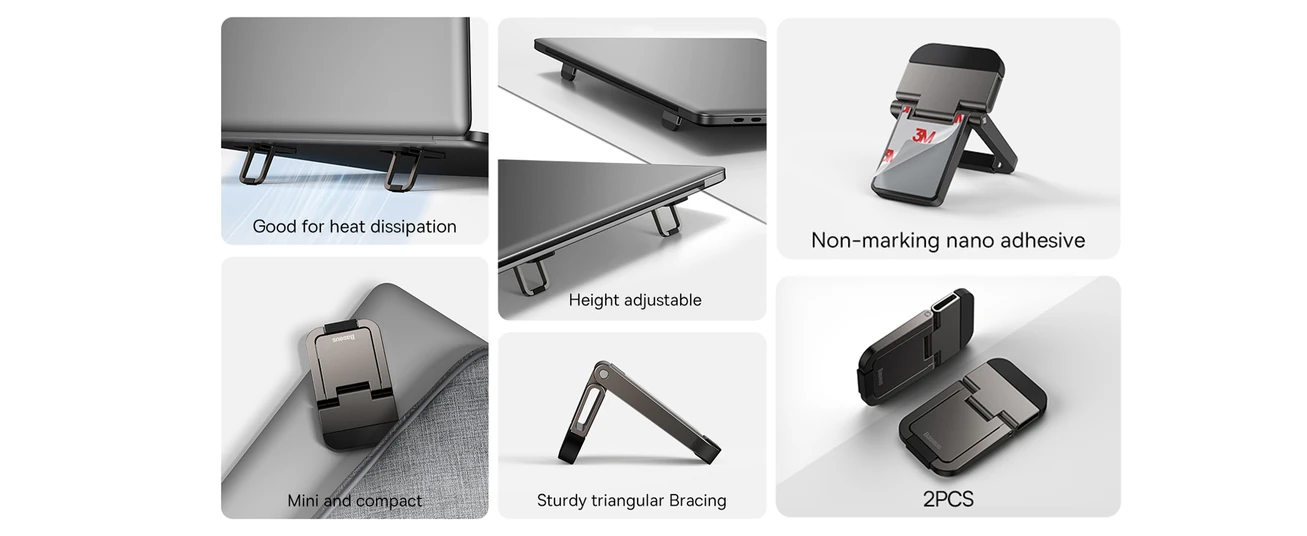 Baseus Slim Laptop Kickstand (2 PCS) Silver