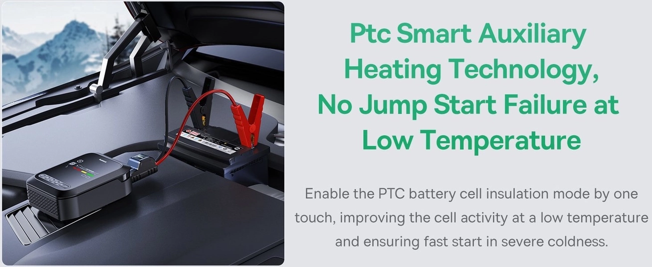 BASEUS Primetrip Series Super Energy 4in1 Car Jump Starter 1200a مع 150 PSI Tyre Velatorator ، 3000mah Power Bank &amp; Flashlight